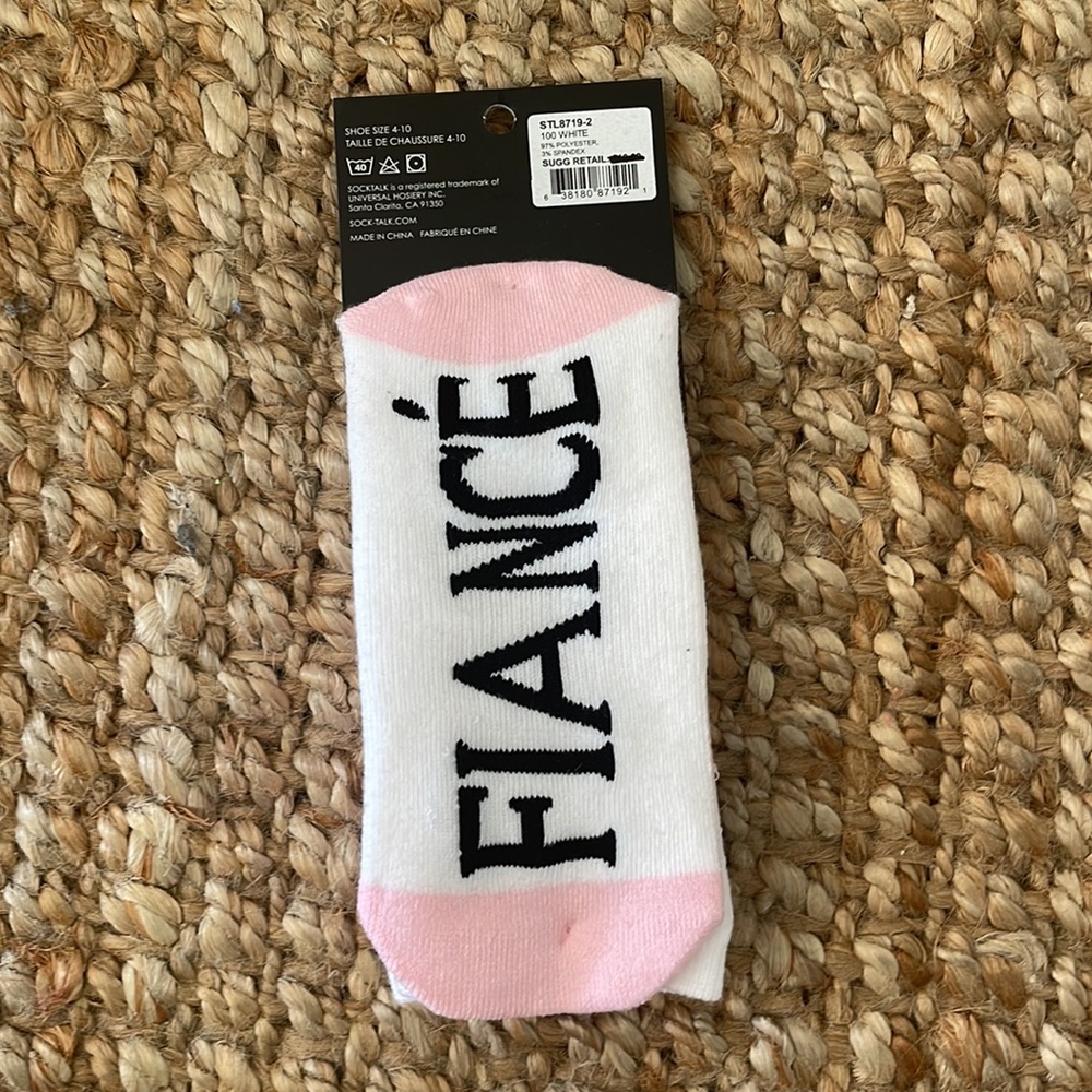 NWT Striped crew FIANCÉ socks
